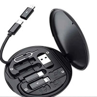 Mini Multi-Functional Fast Charging Data Cable Set (Pack of 1)