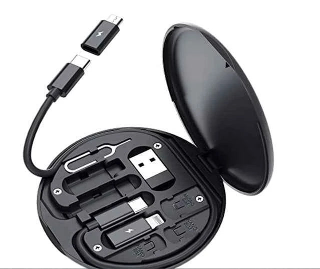 Mini Multi-Functional Fast Charging Data Cable Set (Pack of 1)
